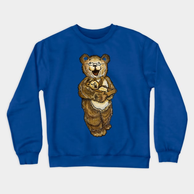 Grandpa Jimmy Bear and Pork Chop1 Crewneck Sweatshirt by JDFehlauer